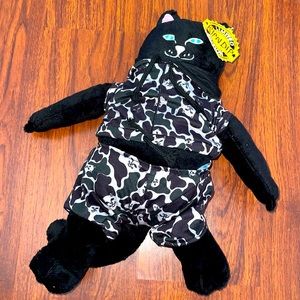 Rip n Dip limited edition black cat with a sweatshirt and shorts